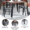 Flash Furniture Gray Vinyl Dining Chairs - Walnut Wood Backs, PK 2 2-XU-DG6V5GYV-WAL-GG - alternate 7